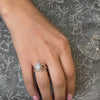 TWILIGHT DIAMOND CHEVRON WEDDING RING with AATISH EFFERVESCENT HALO DIAMOND ENGAGEMENT RING with JADEN MARQUISE DIAMOND CHEVRON WEDDING RING / Lisa Robin