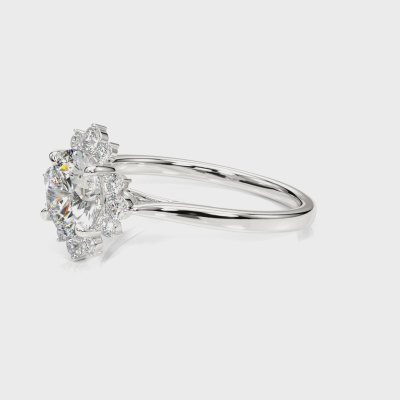 Shown in 1.0 carat * The Jaylin Halo Diamond Engagement Ring | Lisa Robin