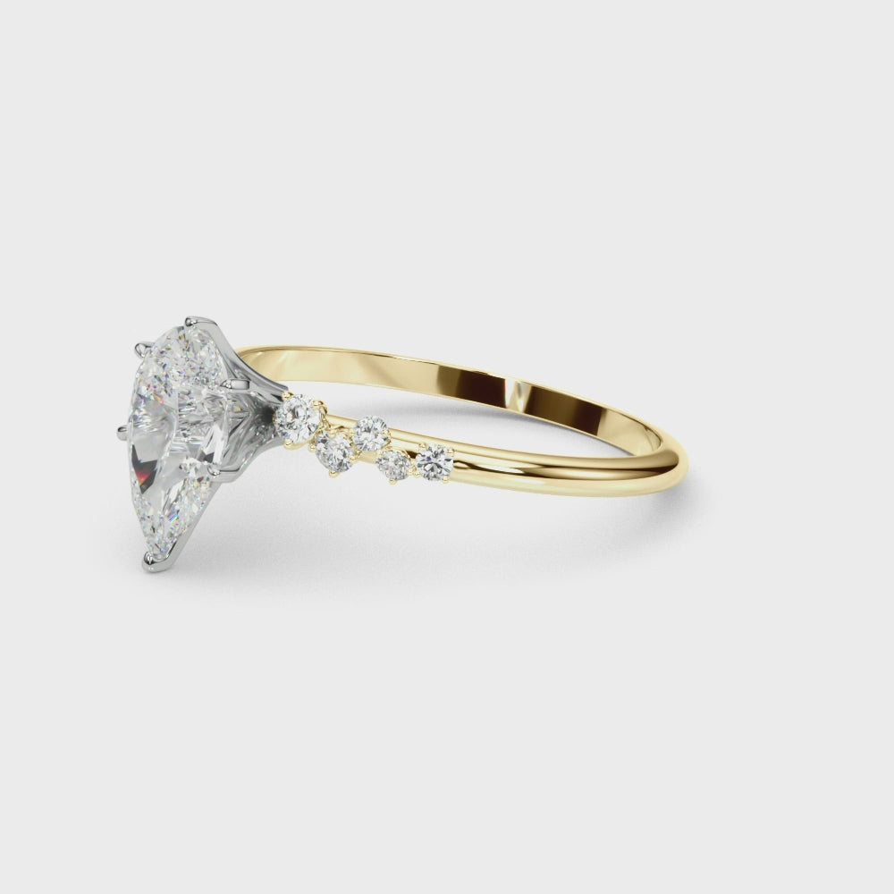 Shown in 1.5 carat * The Polaris Diamond Engagement Ring | Lisa Robin#shape_pear