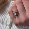 The Laurel Leaf and Vine Diamond Wedding Ring in 14k yellow gold on model hand by Lisa Robin jewelry