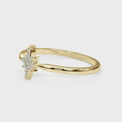 The Vega Diamond Promise Ring | Lisa Robin#color_14k-yellow-gold