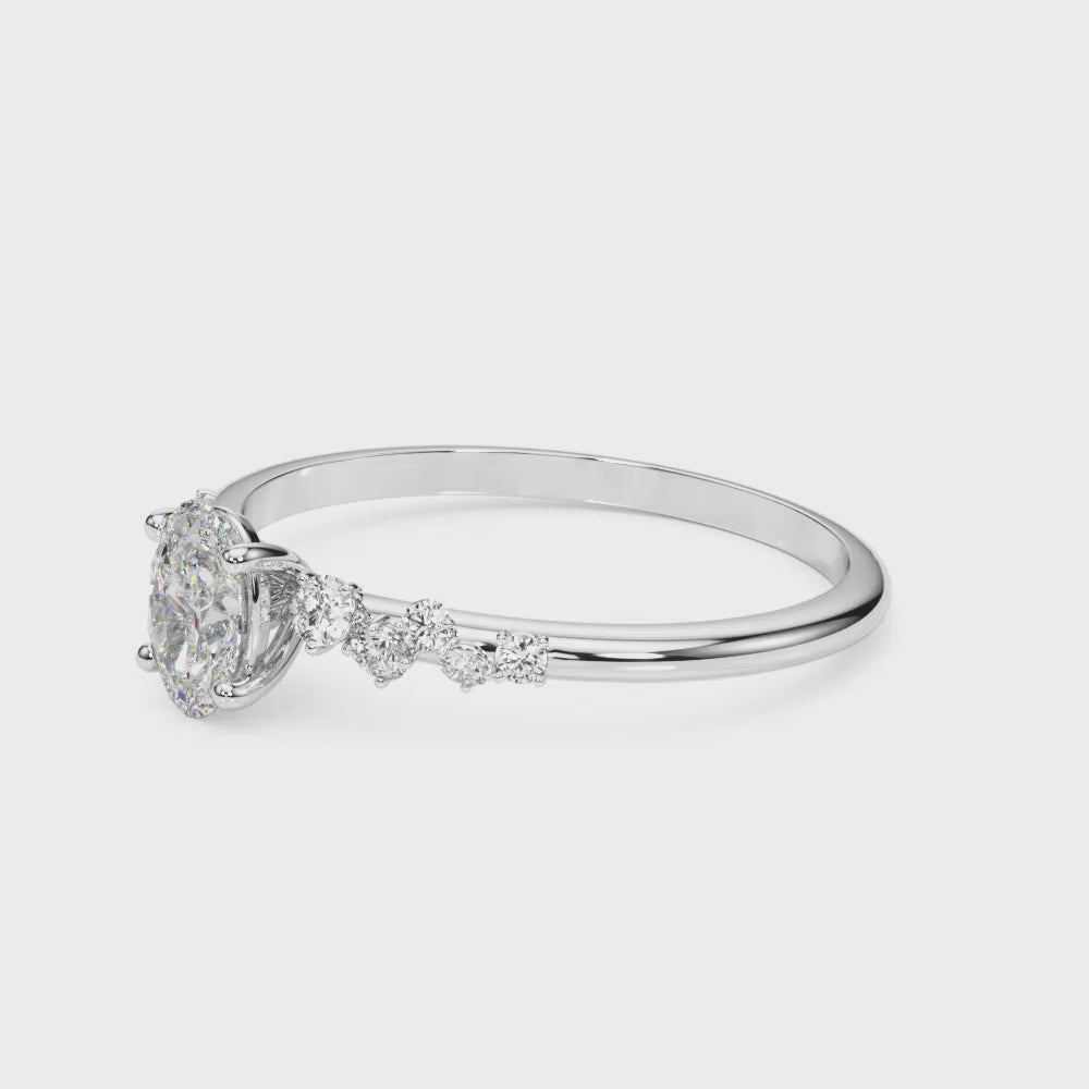 Shown in 1.0 carat * The Polaris Diamond Engagement Ring | Lisa Robin#shape_oval