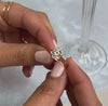 Aatish Diamond halo Engagement Ring Styled With Tara Diamond Wedding Ring | Lisa Robin