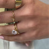 The Allison styled with the Leland gold Twist wedding ring | Lisa Robin