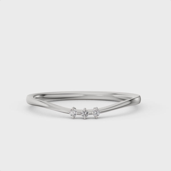 The Zoey Contoured Diamond Band | Lisa Robin