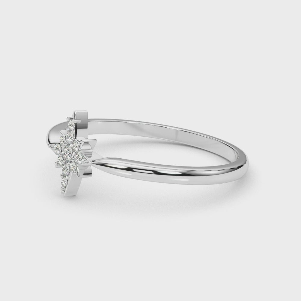 The Vega Diamond Promise Ring | Lisa Robin#color_platinum