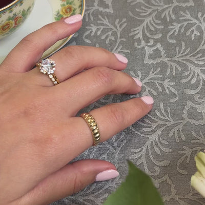 The Jaylin Halo Diamond Engagement Ring
