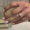 The Anna engagement ring with the Blake wedding ring on model | Lisa Robin