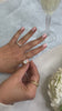 Leila twist diamond cut engagement ring with Tristan Floating Diamond Eternity Ring / Lisa Robin