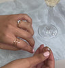 MATILDA VINTAGE CHEVRON WEDDING RING with GALAXY DIAMOND ENGAGEMENT RING / Lisas Robin