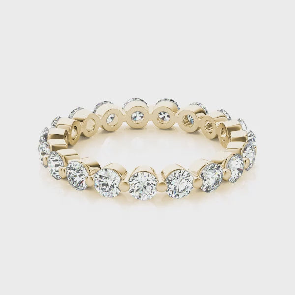 The Tristan Floating Diamond Eternity Ring | Lisa Robin#color_14k-yellow-gold