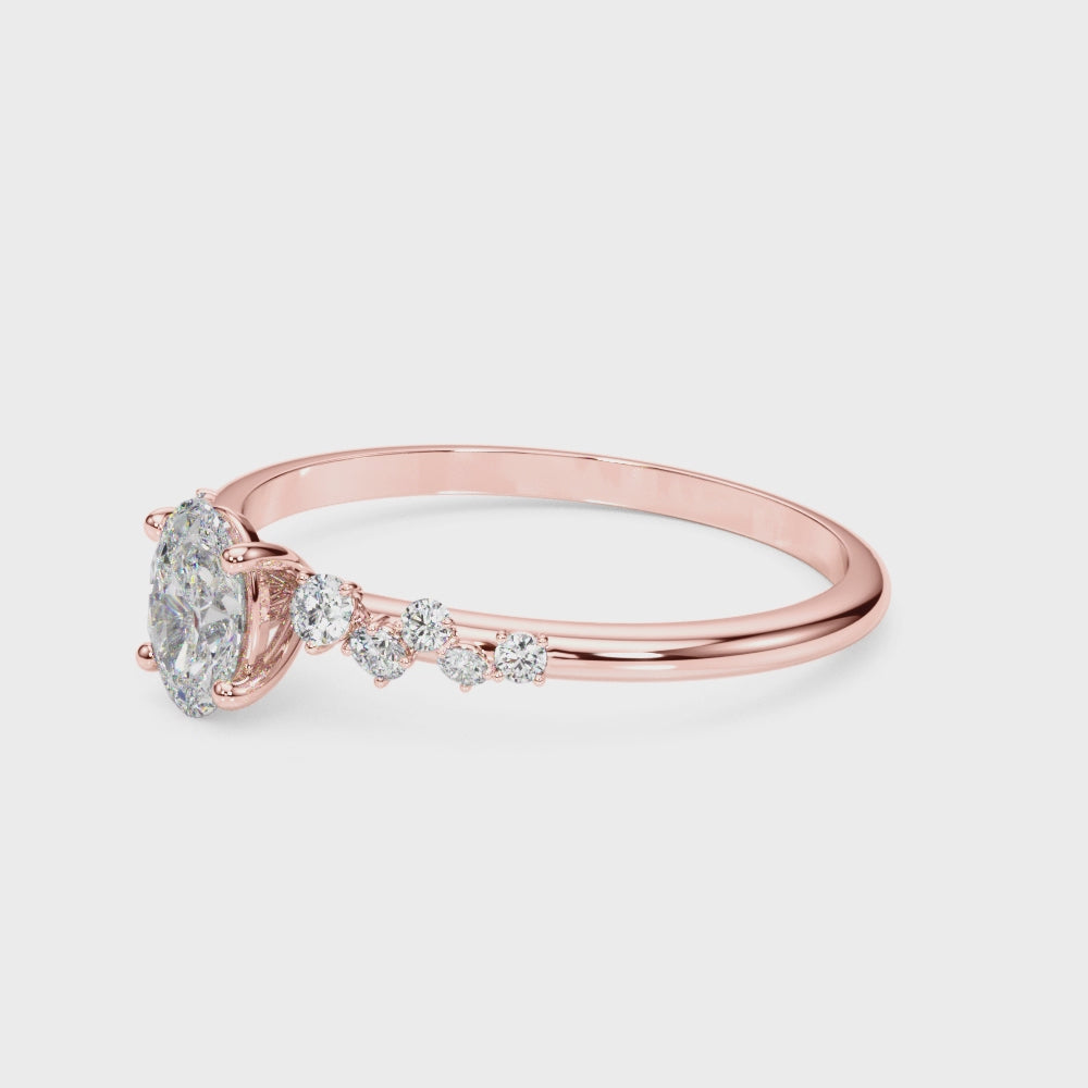 Shown in 1.25 carat * The Polaris Diamond Engagement Ring | Lisa Robin#shape_oval