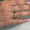 The Oakley princess cut twist diamond engagement ring on model | Lisa Robin