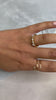 Teagan five stone diamond wedding ring with Jalin round diamond cut engagement ring / Lisa Robin