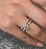 The Remy Diamond Twist Engagement Ring with the Quinn Twist Diamond Wedding Ring | Lisa Robin