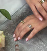 ELLEN DIAMOND WEDDING RING with KINGSLEY MARQUISE DIAMOND ENGAGEMENT RING / Lisa Robin