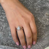 Aatish Diamond halo Engagement Ring Styled With Jaden Diamond Wedding Ring | Lisa Robin