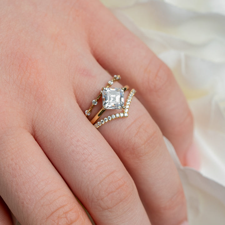 The Stella Compass Set Solitaire Diamond Engagement Ring