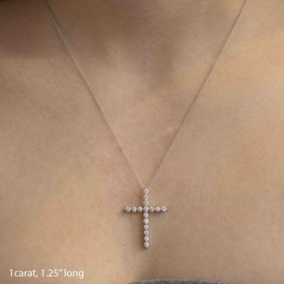 Gold Diamond Cross Necklace | Lisa Robin#size_medium