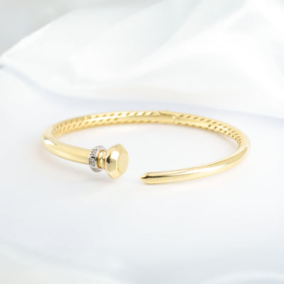 Gold Diamond Wrap Bangle