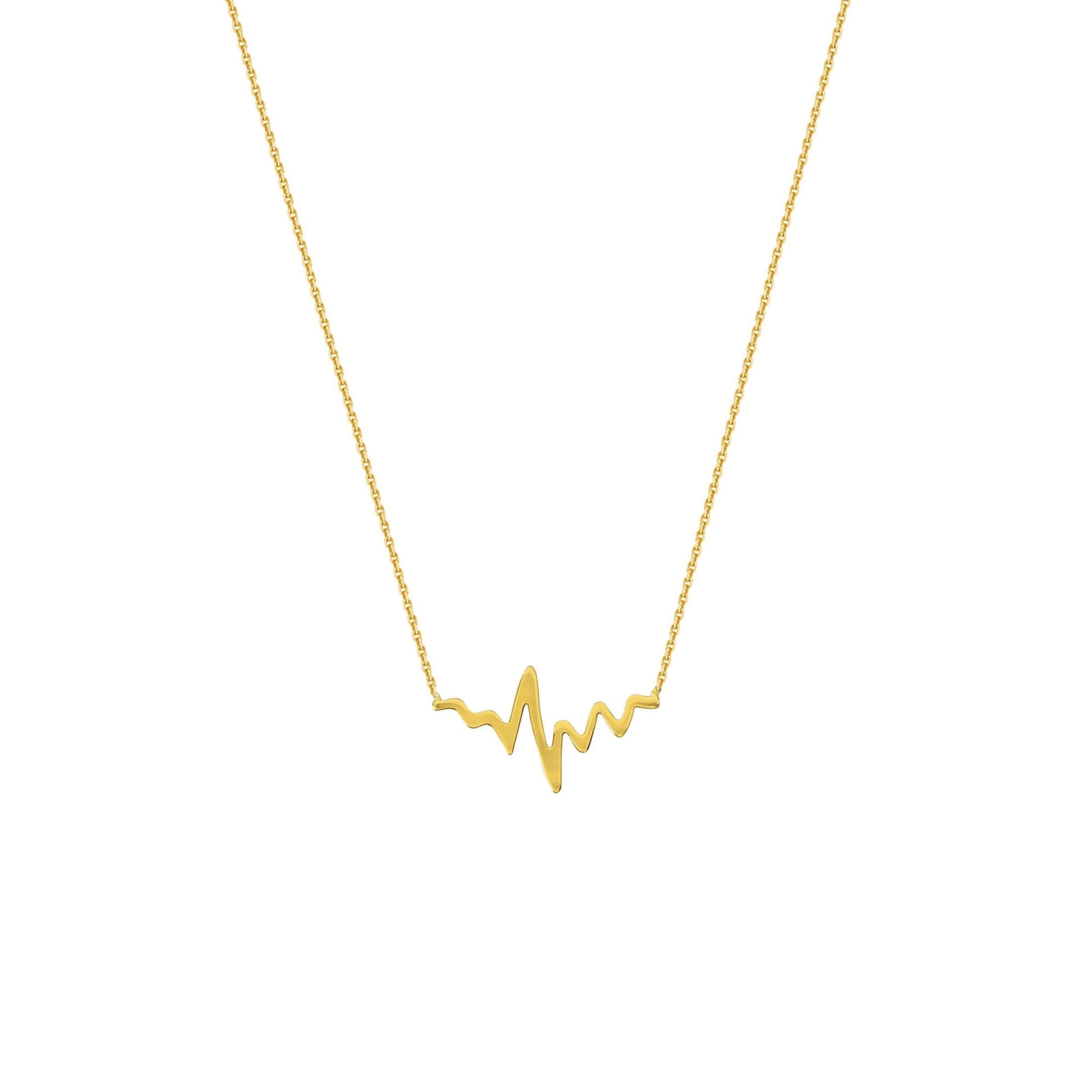 Gold Heartbeat ECG Necklace | Lisa Robin