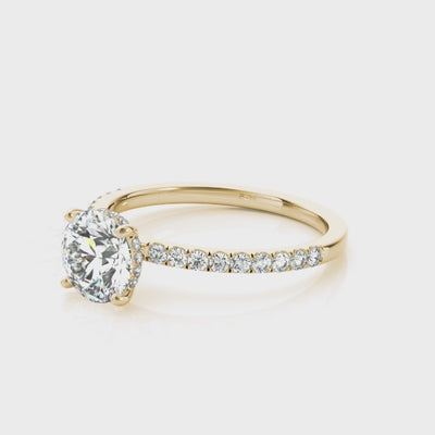 The  Cameron Hidden Halo Pave Diamond Engagement Ring