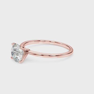 Shown in 1.0 Carat * The Allison Solitaire Engagement Ring | Lisa Robin#shape_round