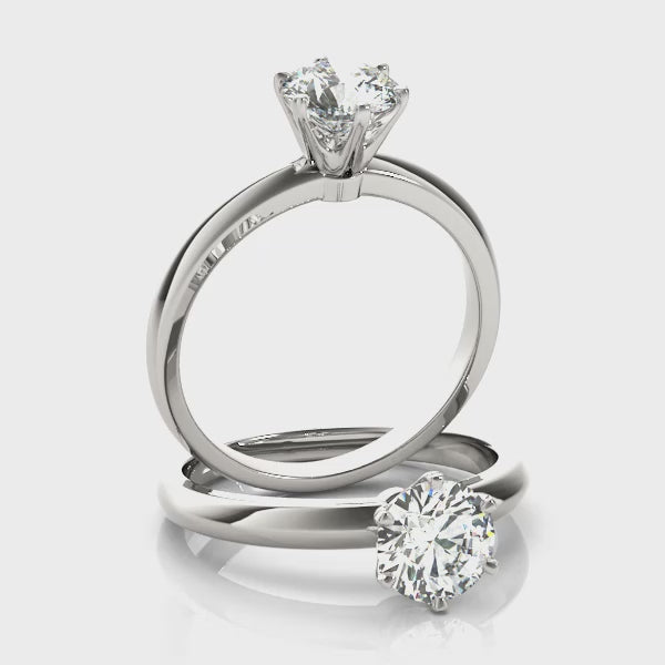 Shown in 1.0 Carat * The Katharine Solitaire Engagement Ring | Lisa Robin