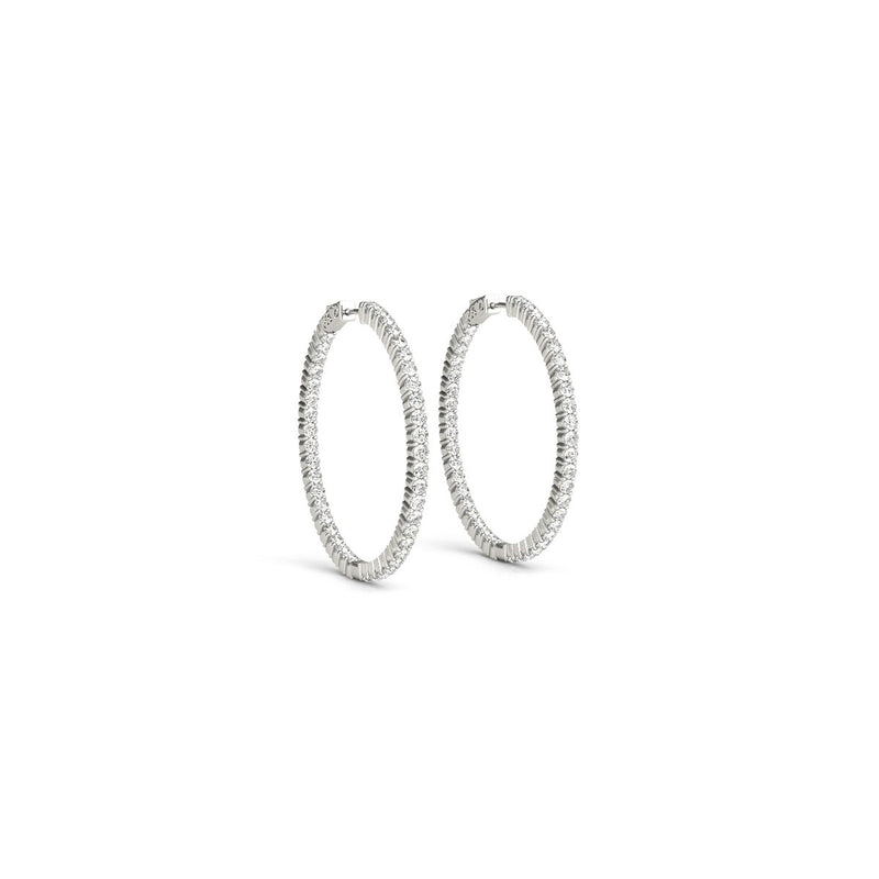 Gold Lab Diamond Hoop Earrings - Lisa Robin