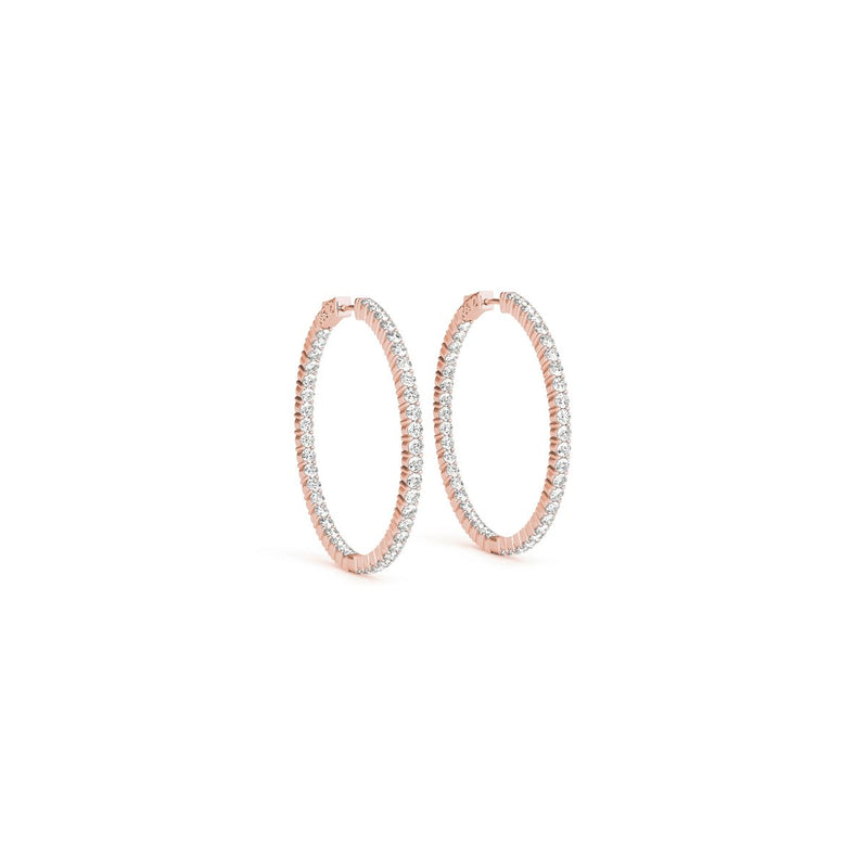 Gold Lab Diamond Hoop Earrings - Lisa Robin