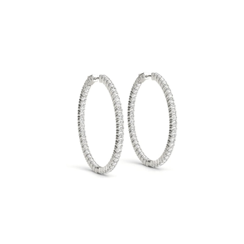 Gold Lab Diamond Hoop Earrings - Lisa Robin