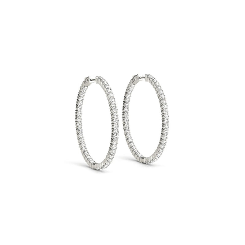 Gold Lab Diamond Hoop Earrings - Lisa Robin