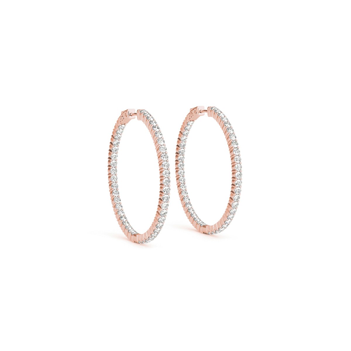 Gold Lab Diamond Hoop Earrings - Lisa Robin