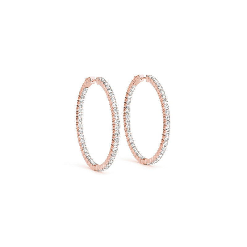 Gold Lab Diamond Hoop Earrings - Lisa Robin