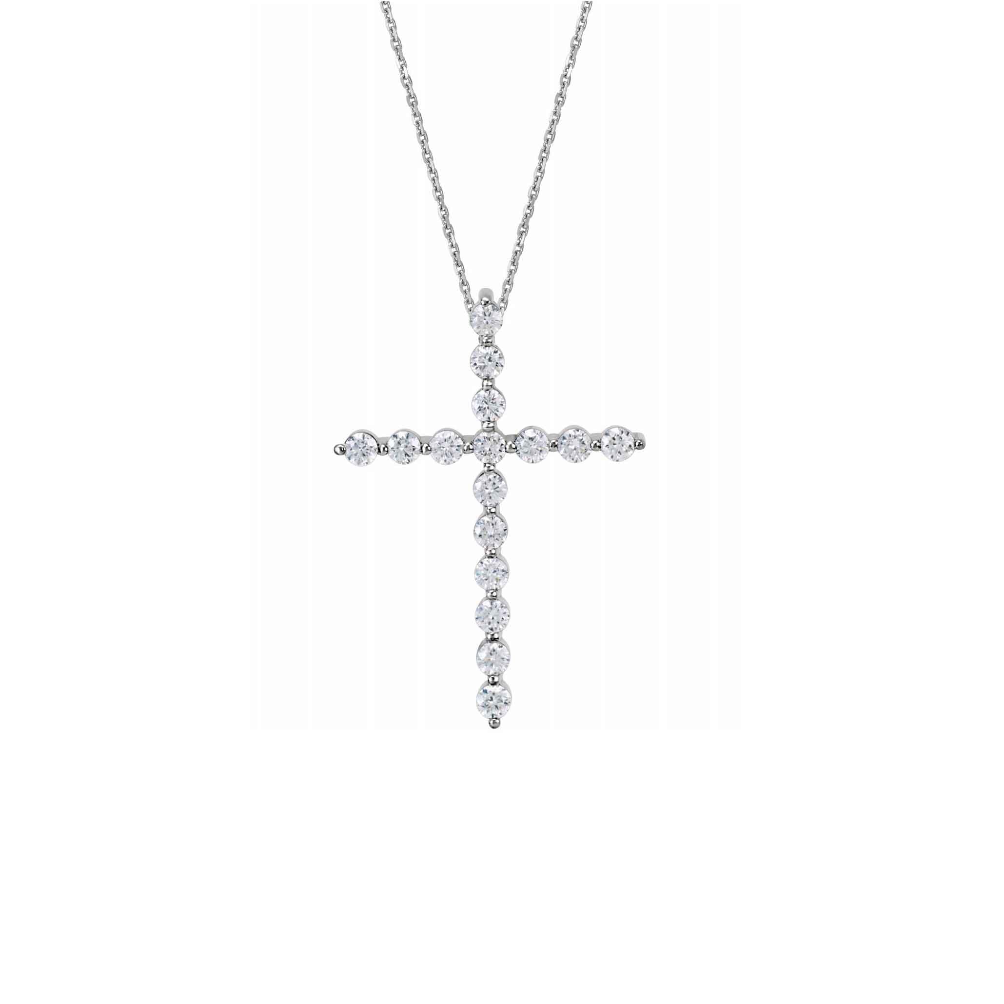 Gold Diamond Cross Necklace | Lisa Robin#size_large