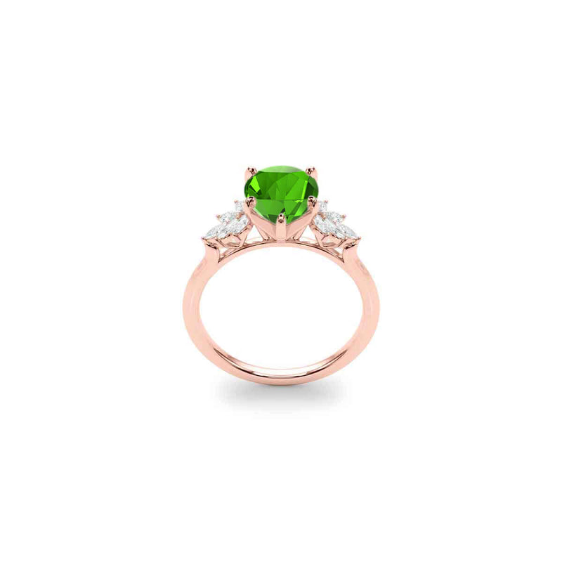 The Anna Emerald Cluster Engagement Ring | Lisa Robin