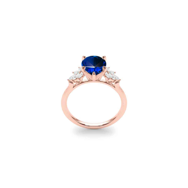 The Anna Sapphire Cluster Engagement Ring | Lisa Robin