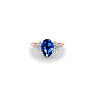 The Anna Sapphire Cluster Engagement Ring | Lisa Robin