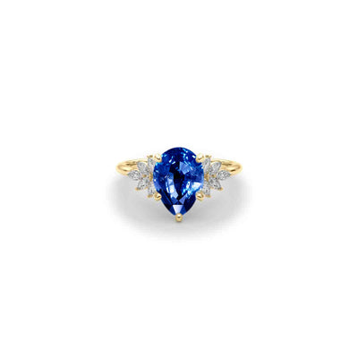 The Anna Sapphire Cluster Engagement Ring | Lisa Robin