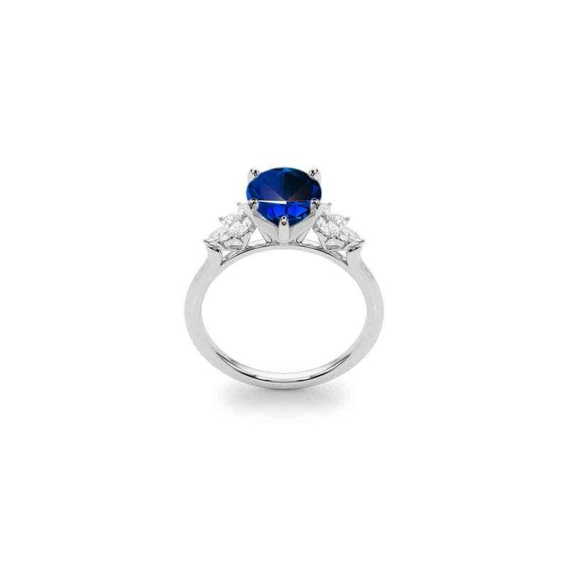 The Anna Sapphire Cluster Engagement Ring | Lisa Robin