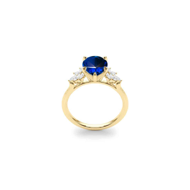 The Anna Sapphire Cluster Engagement Ring | Lisa Robin