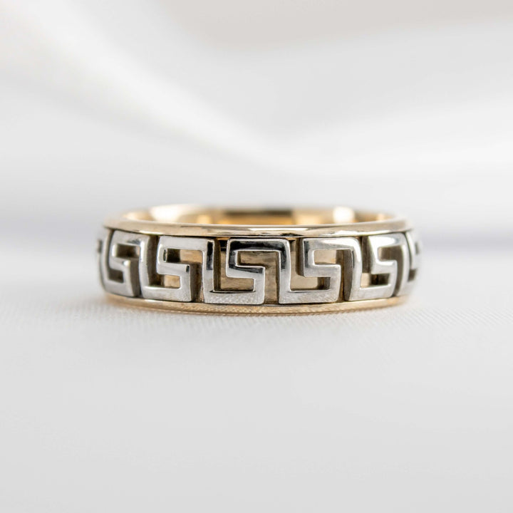 The Adam Greek Key Wedding Ring | Lisa Robin