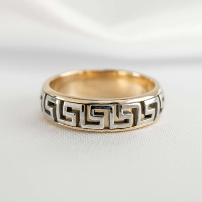 The Adam Greek Key Wedding Ring - Lisa Robin