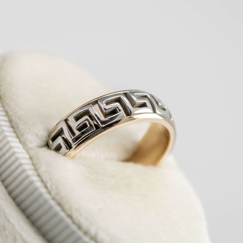 The Adam Greek Key Wedding Ring - Lisa Robin