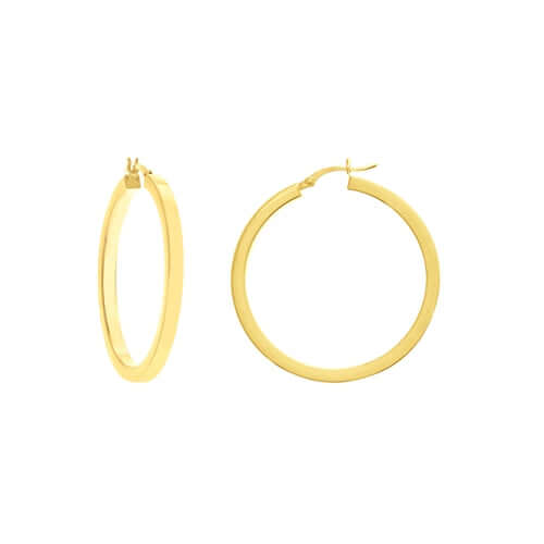 Squared Gold Hoop Earrings