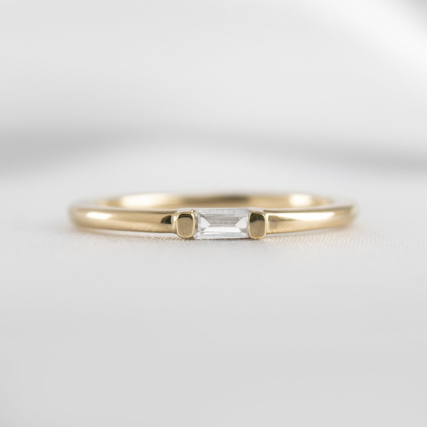 The Dominic Baguette Diamond Wedding Ring - Lisa Robin