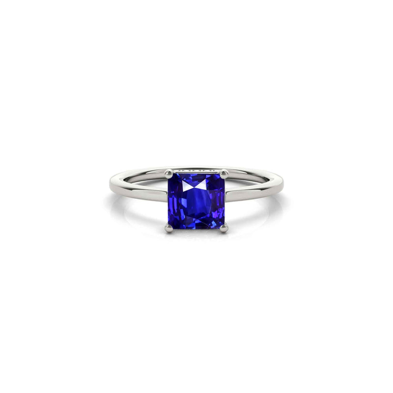 The Casey Hidden Halo Princess Sapphire Engagement Ring | Lisa Robin