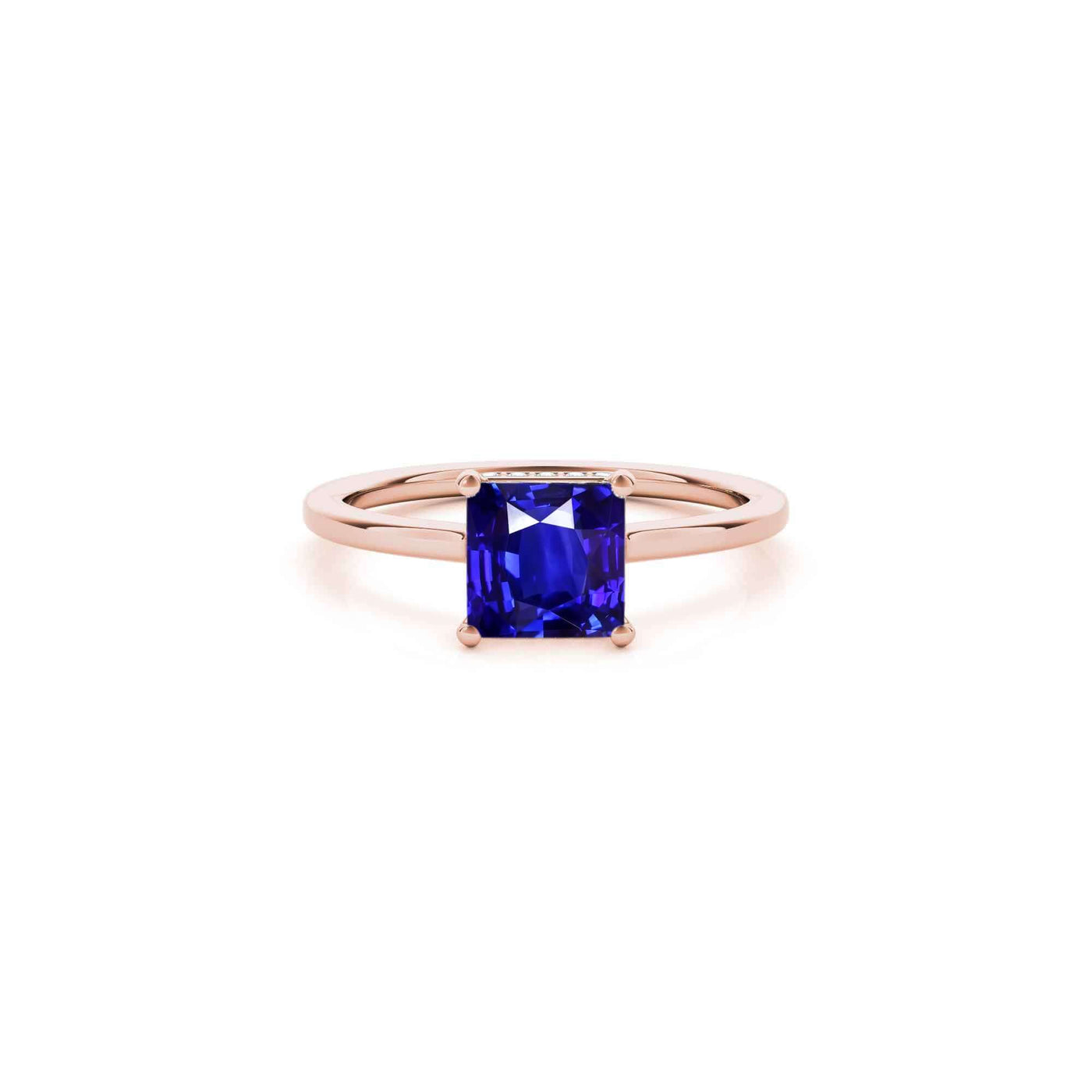 The Casey Hidden Halo Princess Sapphire Engagement Ring | Lisa Robin