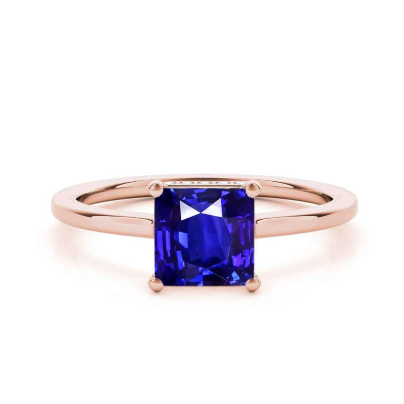 The Casey Hidden Halo Princess Sapphire Engagement Ring | Lisa Robin