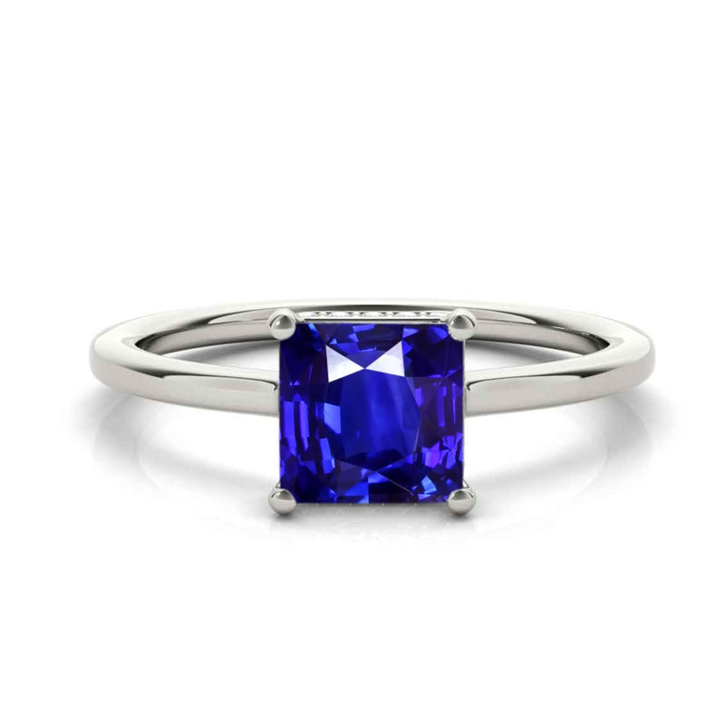 The Casey Hidden Halo Princess Sapphire Engagement Ring | Lisa Robin